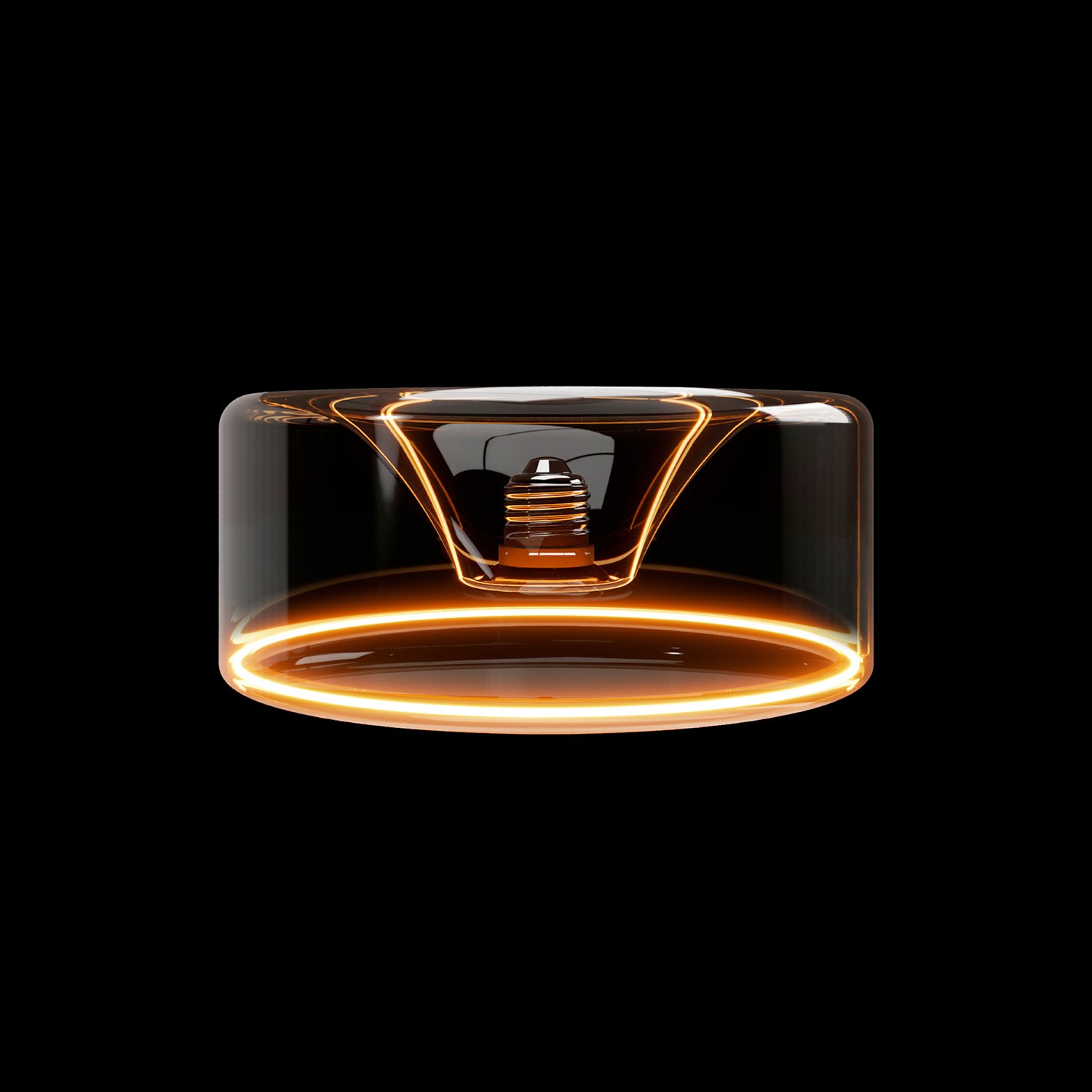 LED bulb Creative Cables ring, smoky, 6W 1900K E27