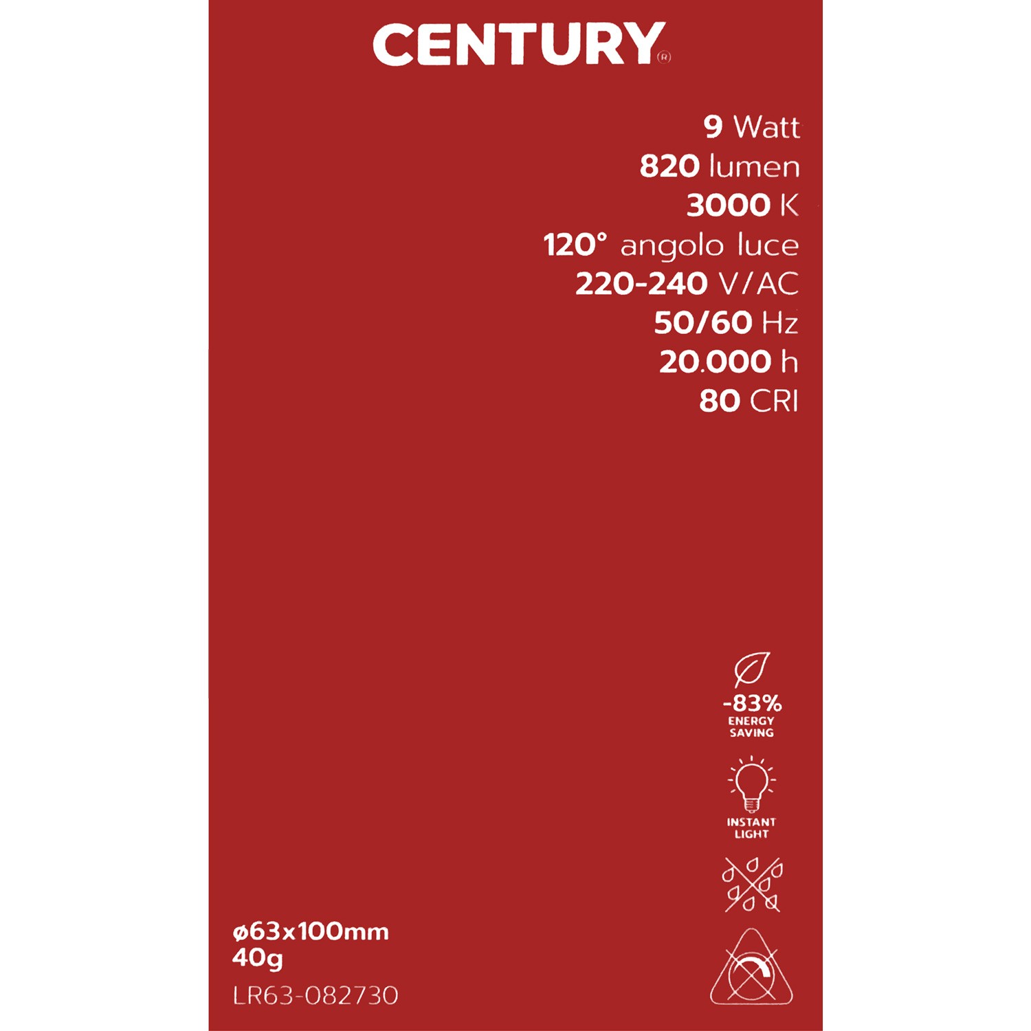 LED bulb Creative Cables spot, 9W 3000K E27
