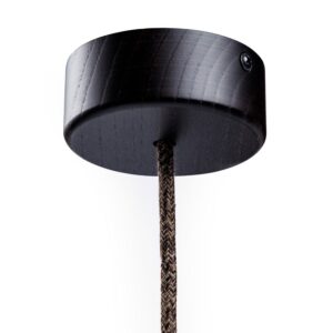 Mini cylindrical wooden ceiling socket Creative Cables, wenge wood