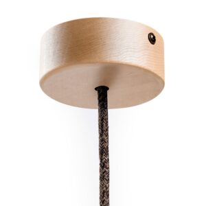 Mini cylindrical wooden ceiling socket Creative Cables, natural