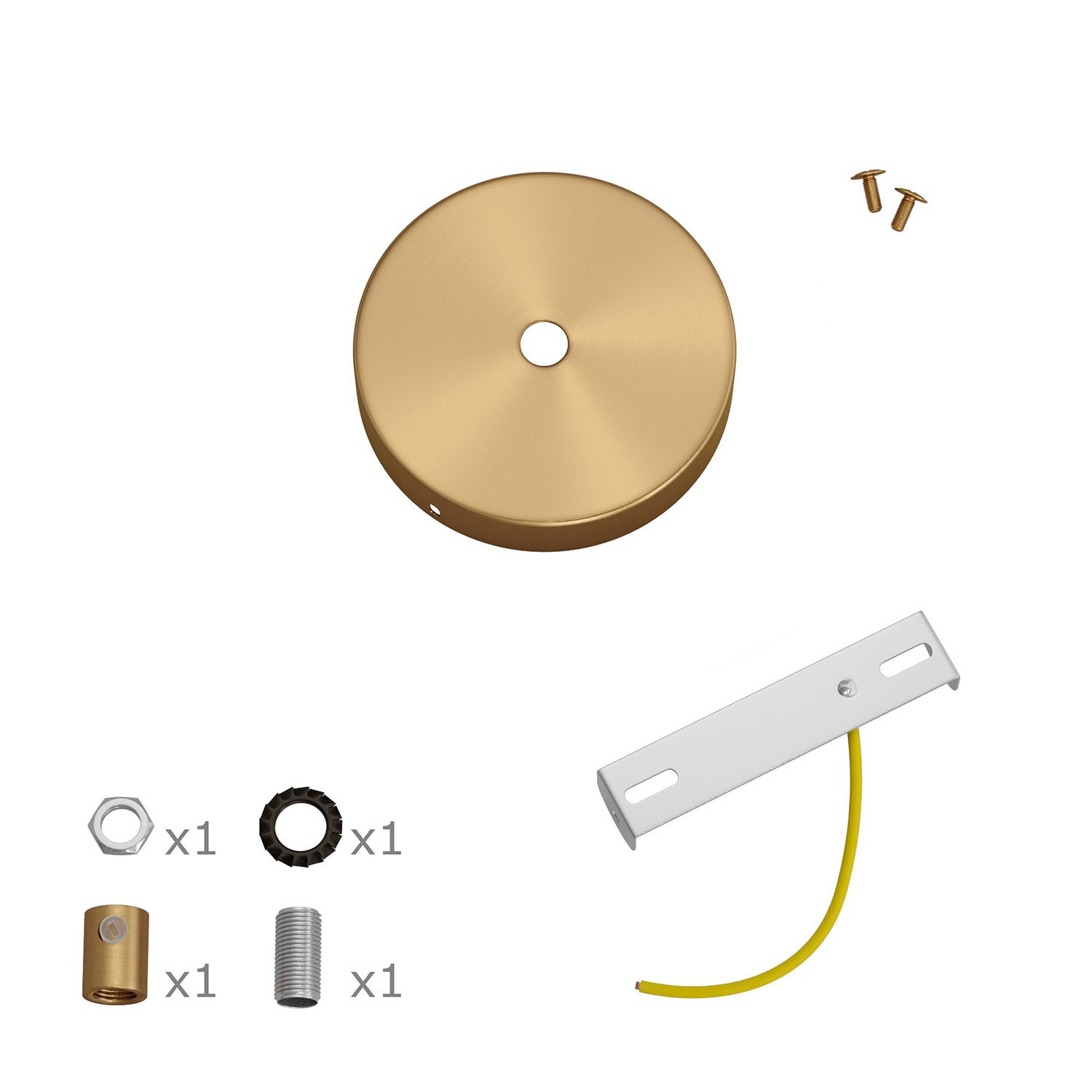 Mini cylindrical metal ceiling socket Creative Cables, bronze matt