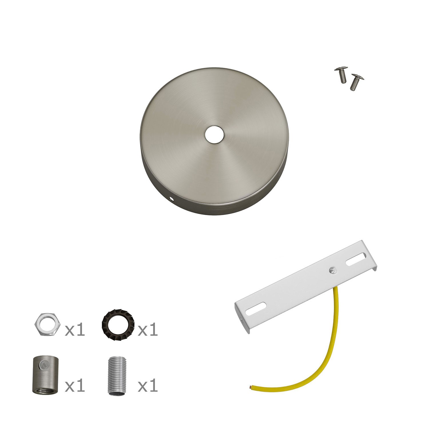 Mini cylindrical metal ceiling socket Creative Cables, titanium matt