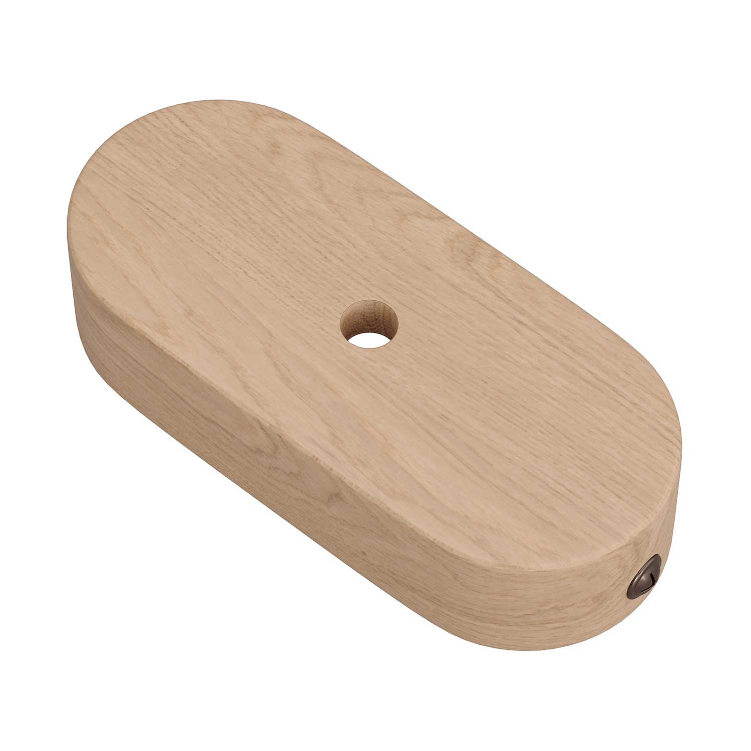Oval wooden ceiling socket Creative Cables, natural