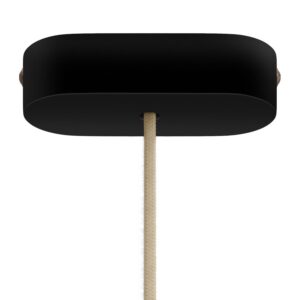 Oval wooden ceiling socket Creative Cables, black
