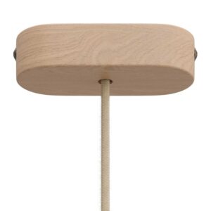 Oval wooden ceiling socket Creative Cables, natural