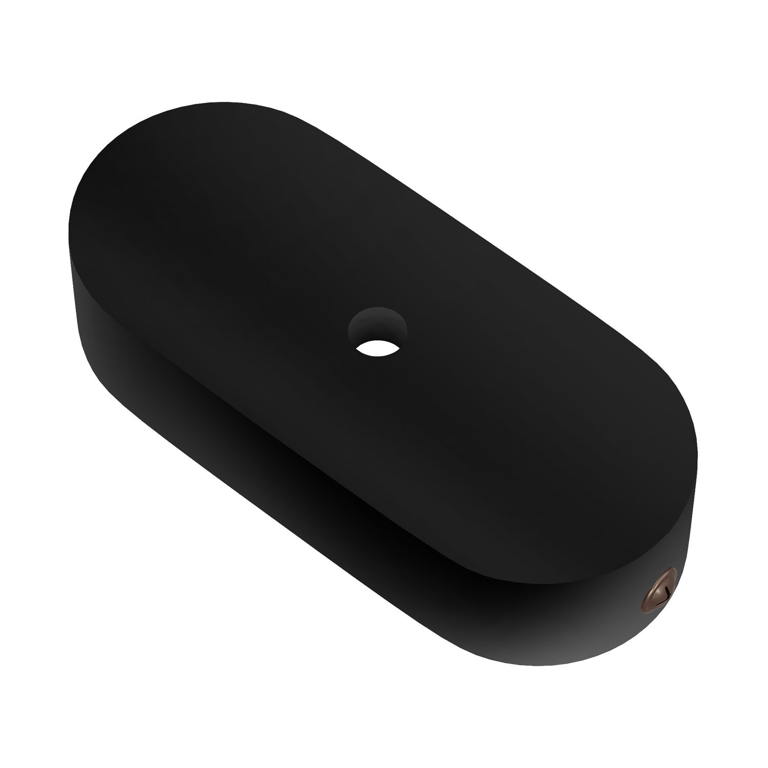 Oval wooden ceiling socket Creative Cables, black