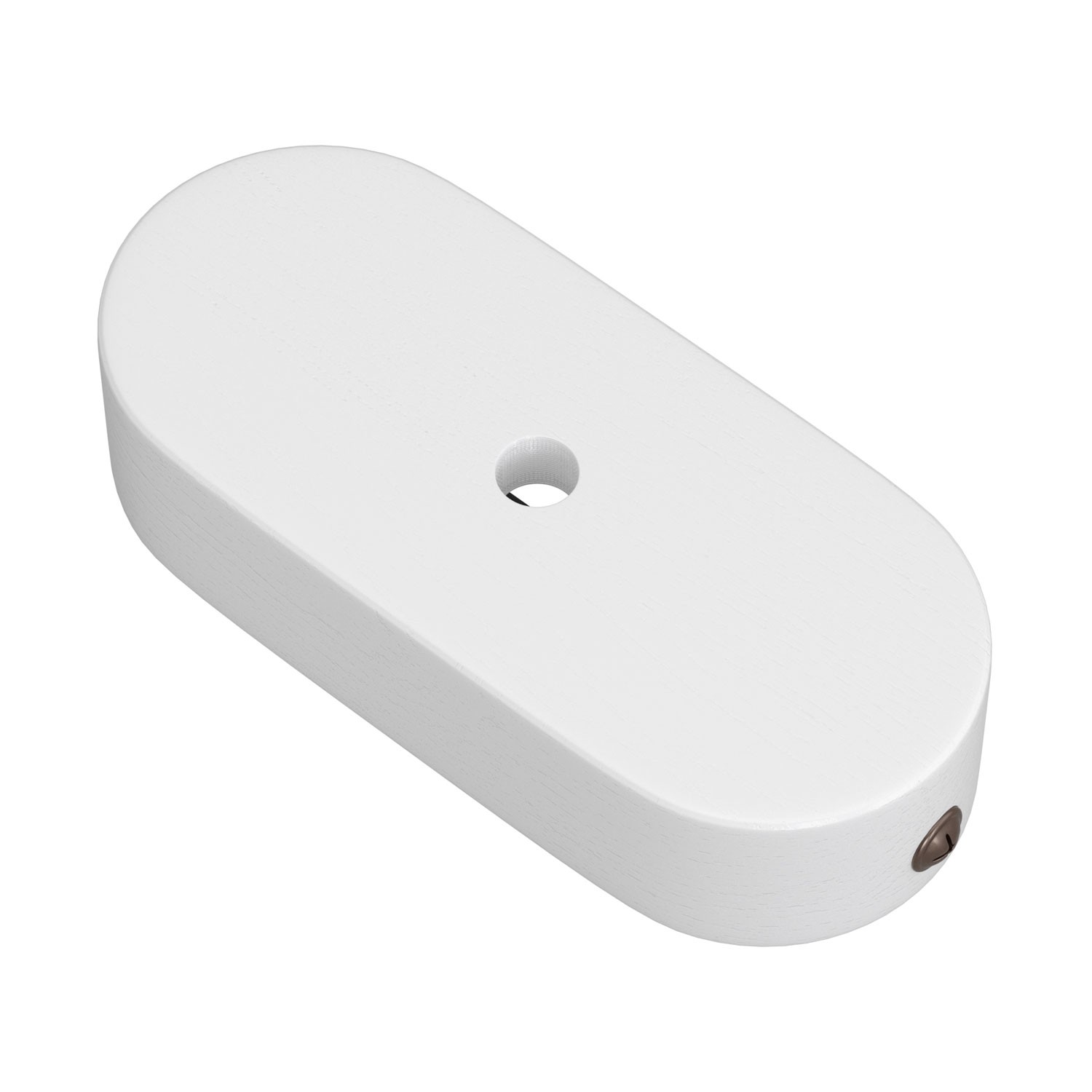 Oval wooden ceiling socket Creative Cables, white
