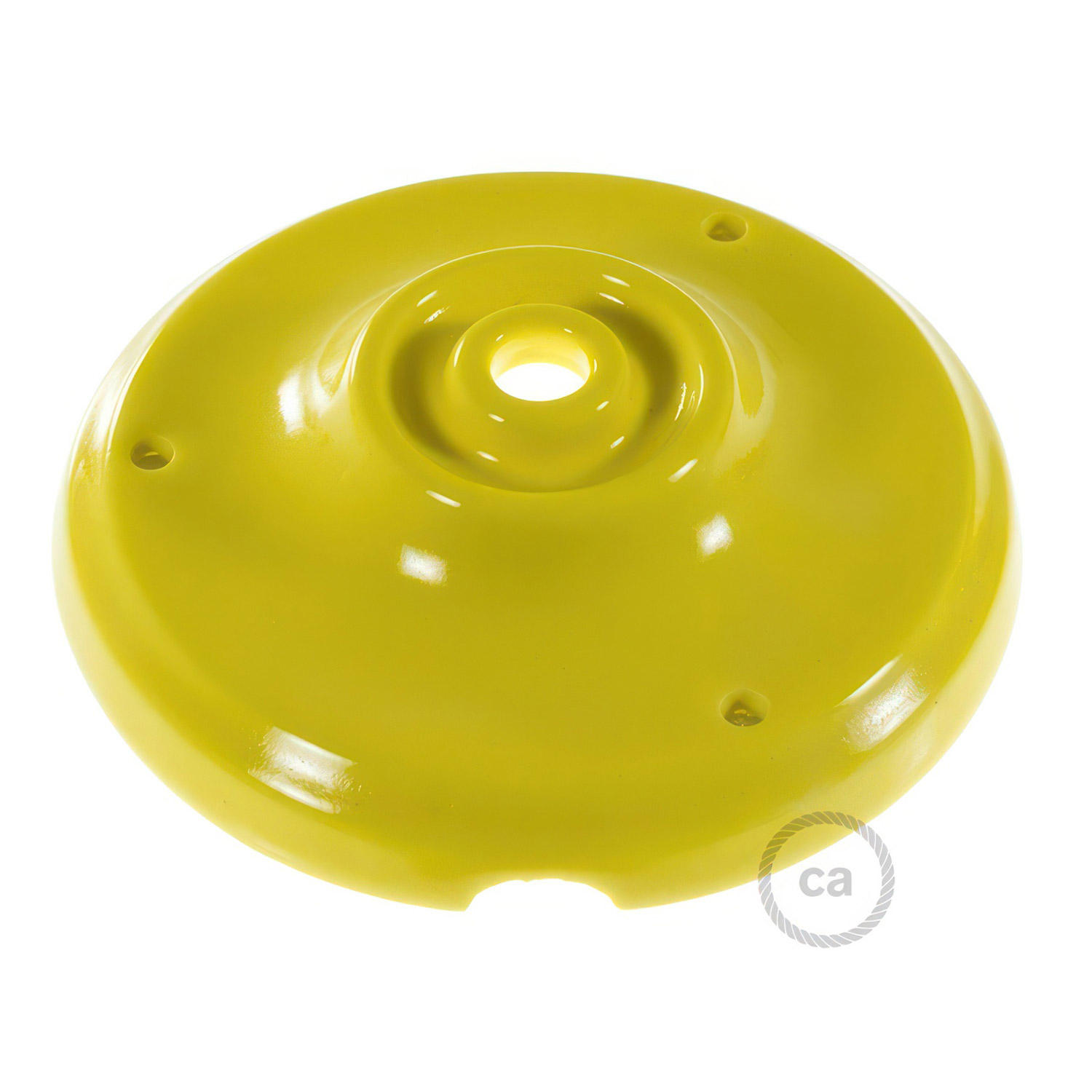 Porcelain ceiling socket Creative Cables, yellow