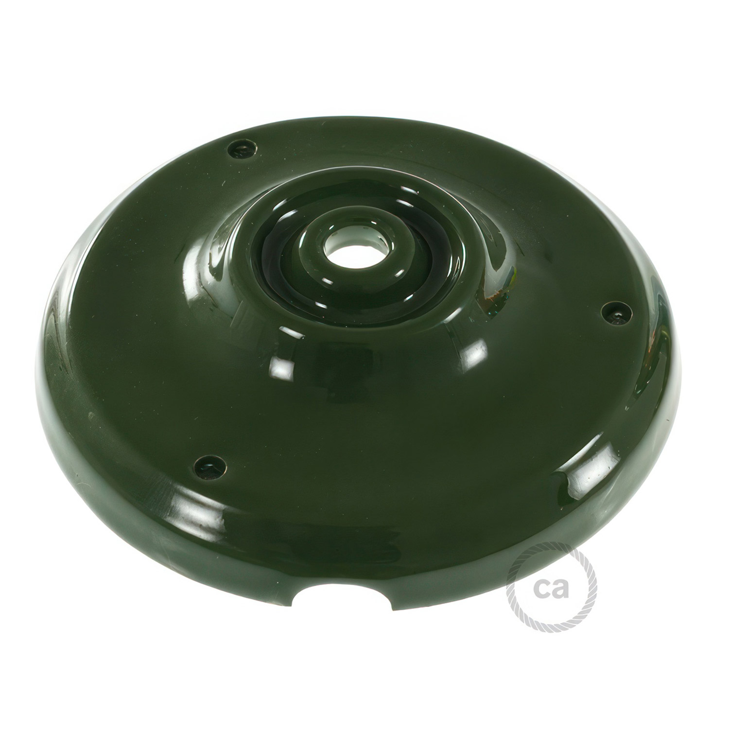 Porcelain ceiling socket Creative Cables, green