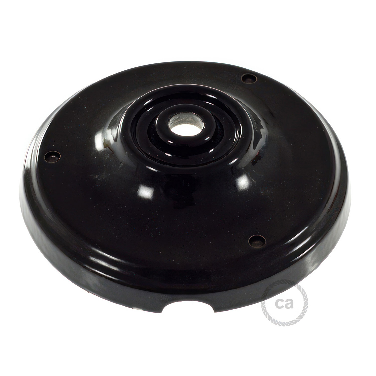 Porcelain ceiling socket Creative Cables, black
