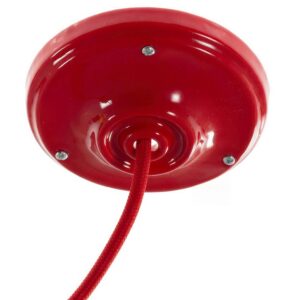 Porcelain ceiling socket Creative Cables, red