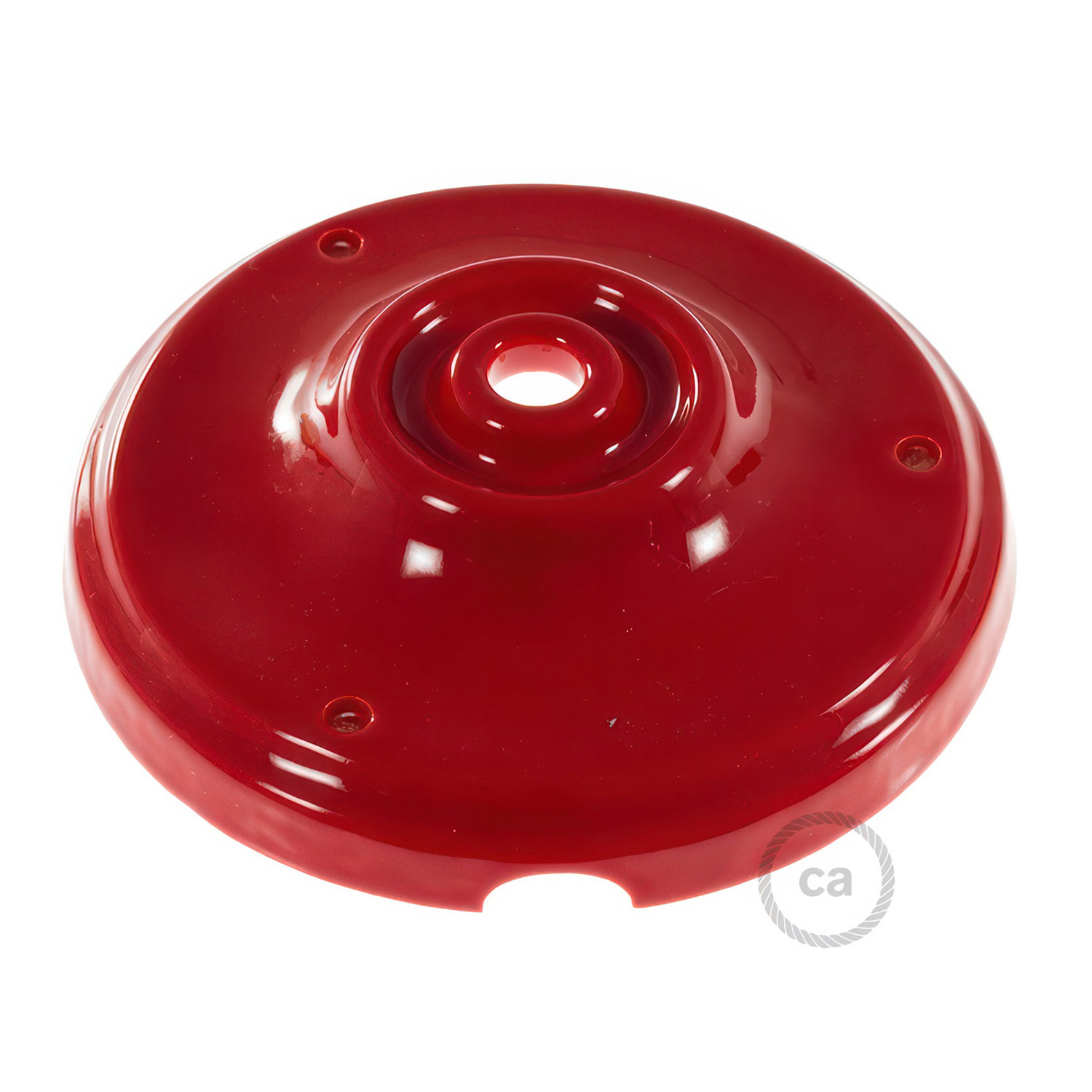 Porcelain ceiling socket Creative Cables, red