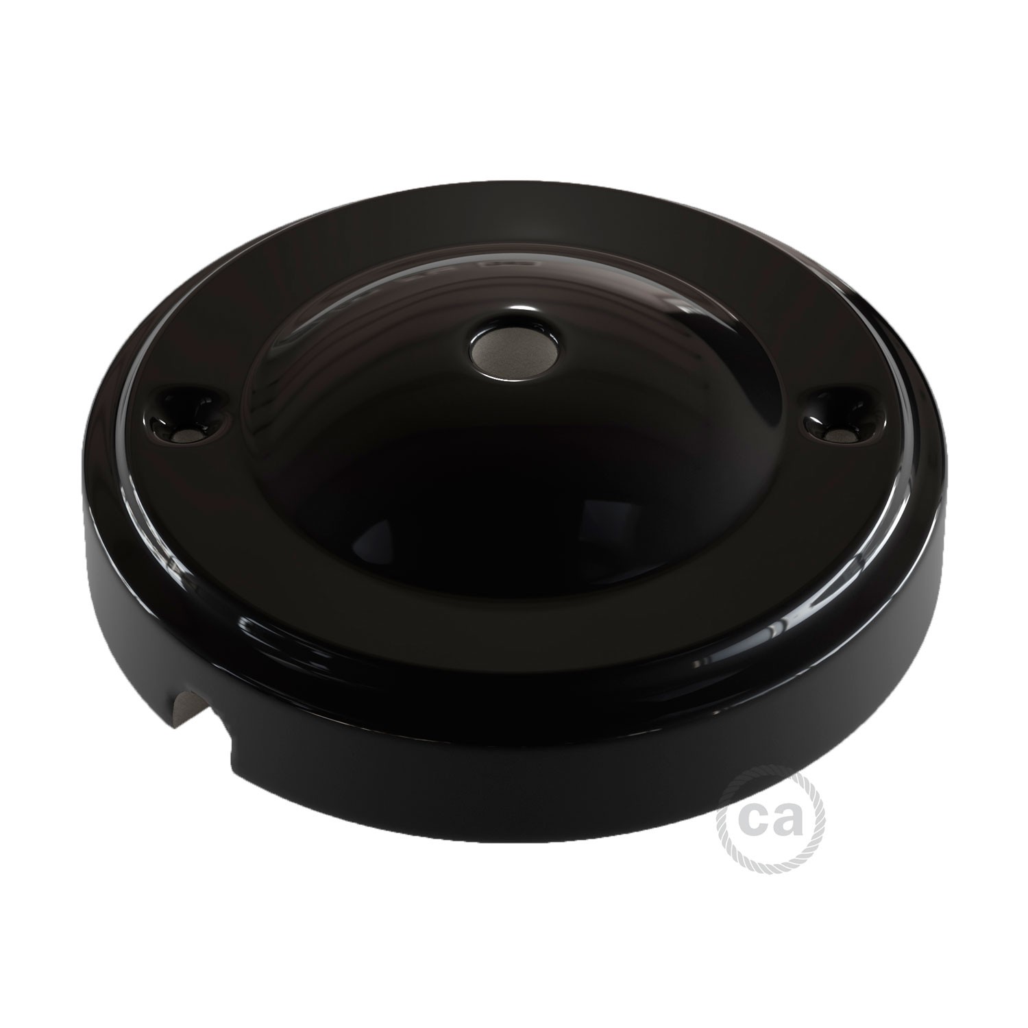 Porcelain "Minimal" ceiling rose Creative Cables, black