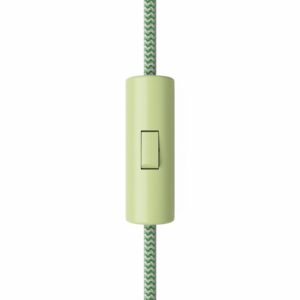 Cylindrical switchable switch with earthing terminal Creative Cables, pastel green