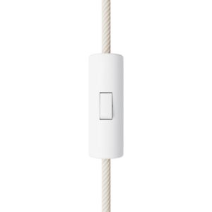 Cylindrical switchable switch with earthing terminal Creative Cables, white