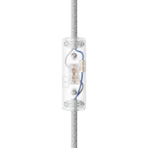 Cylindrical switchable switch with earthing terminal Creative Cables, transparent