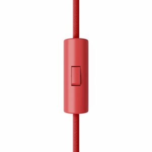 Cylindrical switchable switch with earthing terminal Creative Cables, red