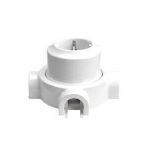 Schuko socket set with porcelain base Creative Cables, white
