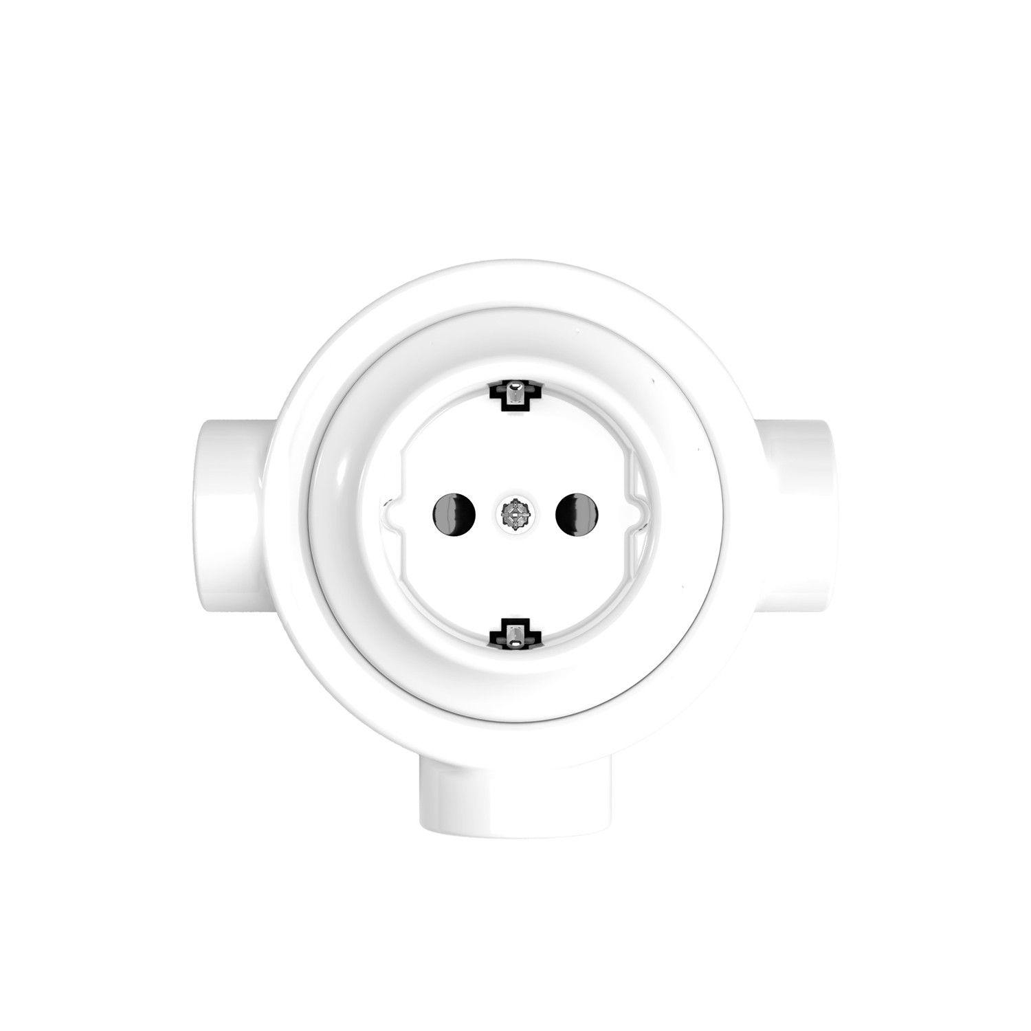 Schuko socket set with porcelain base Creative Cables, white