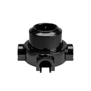 Schuko socket set with porcelain base Creative Cables, black