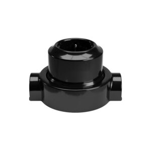 Schuko socket set with porcelain base Creative Cables, black