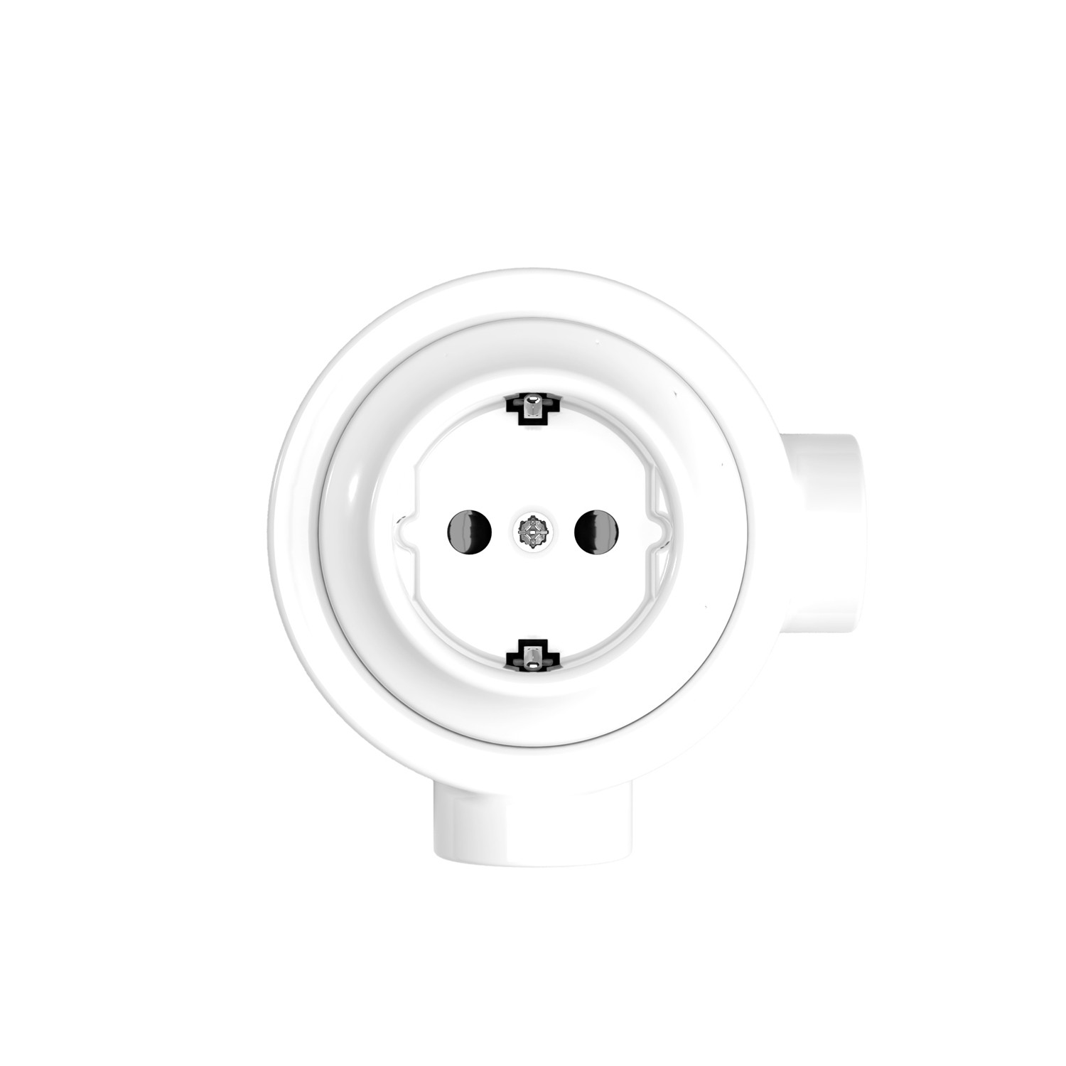Schuko socket set with porcelain base Creative Cables, white