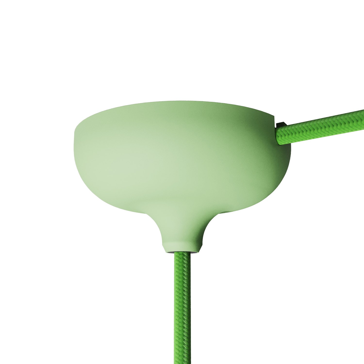 Silicone ceiling socket with central and side opening Creative Cables, pastel green