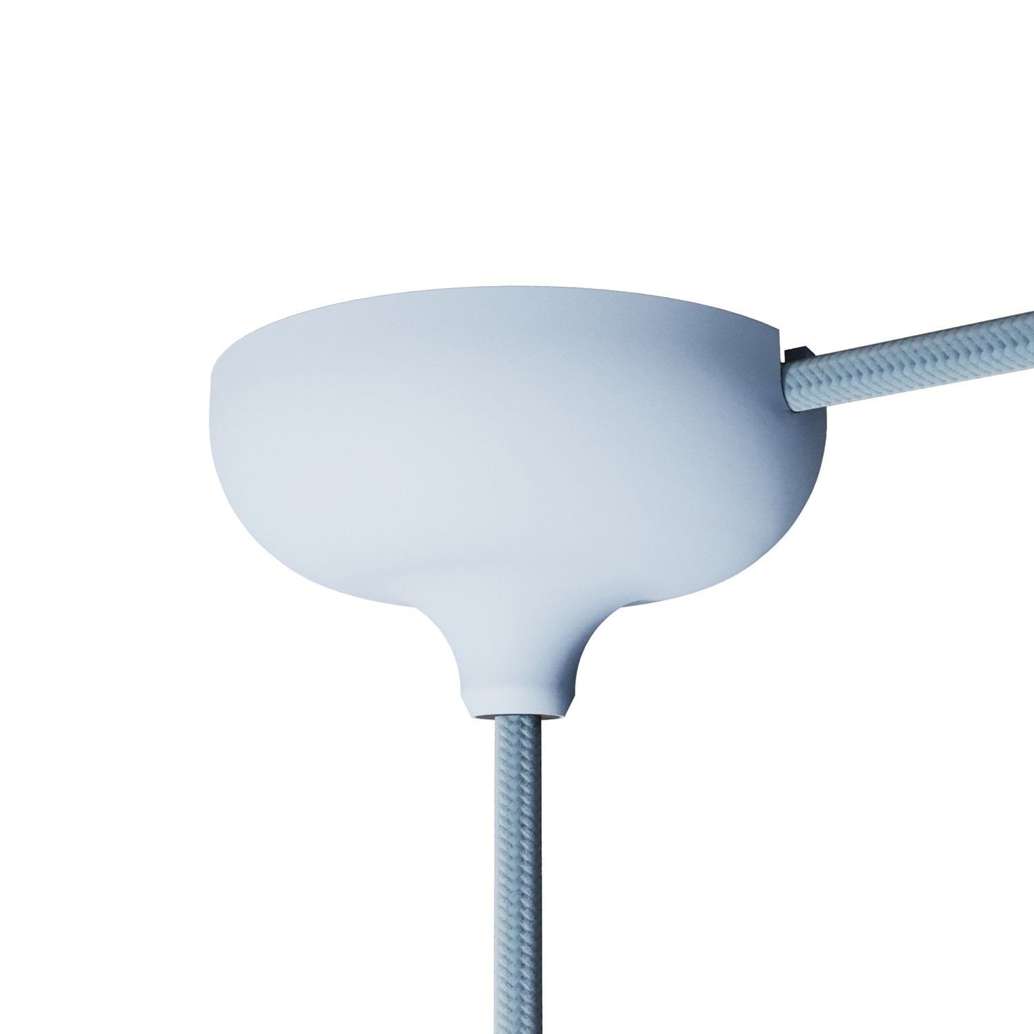 Silicone ceiling socket with central and side opening Creative Cables, pastel blue