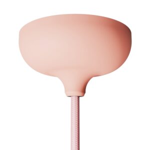 Silicone ceiling socket with central and side opening Creative Cables, salmon