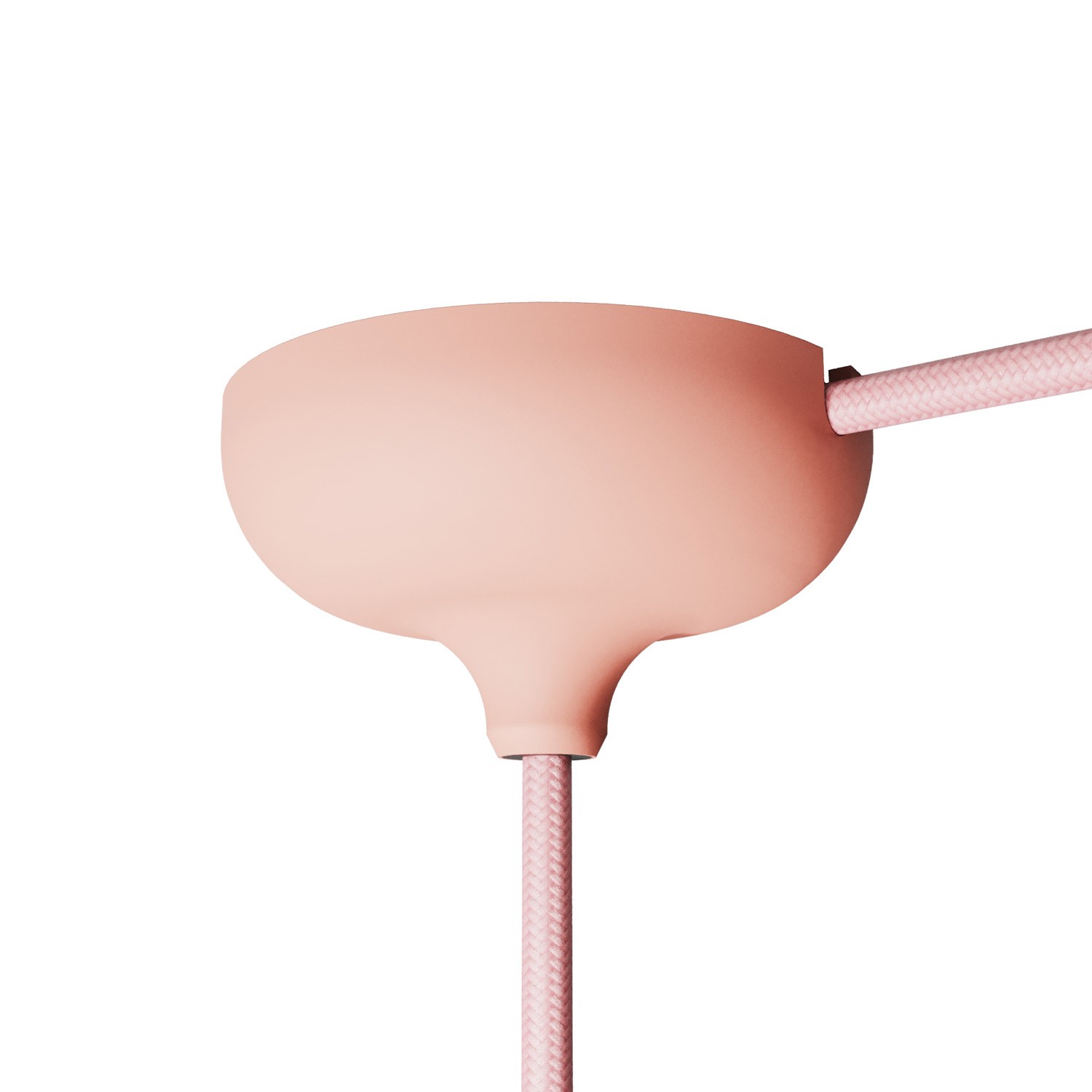 Silicone ceiling socket with central and side opening Creative Cables, salmon