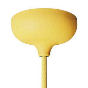 Silicone ceiling socket with central and side opening Creative Cables, yellow