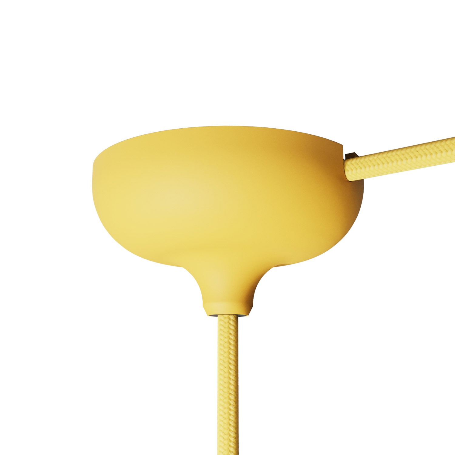 Silicone ceiling socket with central and side opening Creative Cables, yellow
