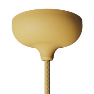 Silicone ceiling socket with central and side opening Creative Cables, mustard