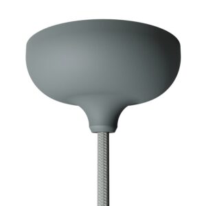 Silicone ceiling socket with central and side opening Creative Cables, grey