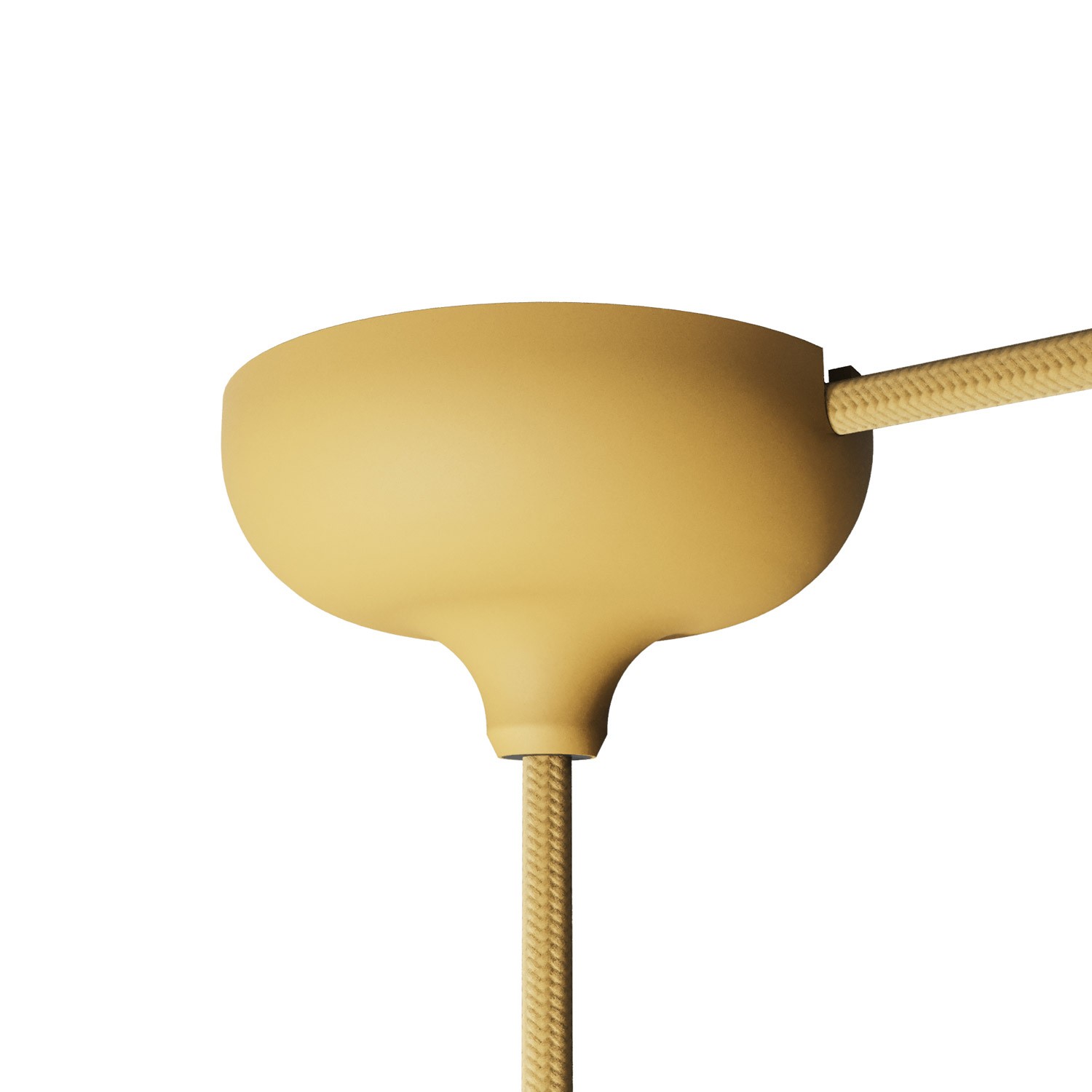 Silicone ceiling socket with central and side opening Creative Cables, mustard