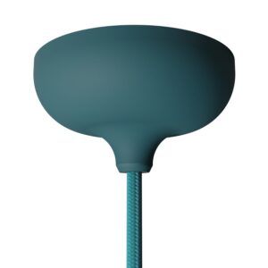 Silicone ceiling socket with central and side opening Creative Cables, oil blue