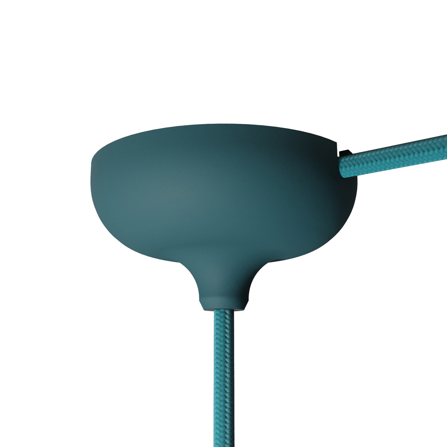 Silicone ceiling socket with central and side opening Creative Cables, oil blue