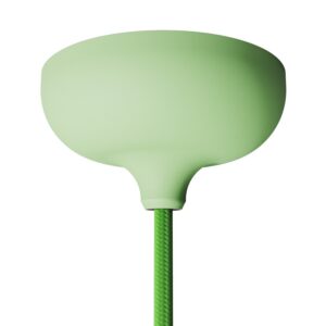 Silicone ceiling socket with central and side opening Creative Cables, pastel green