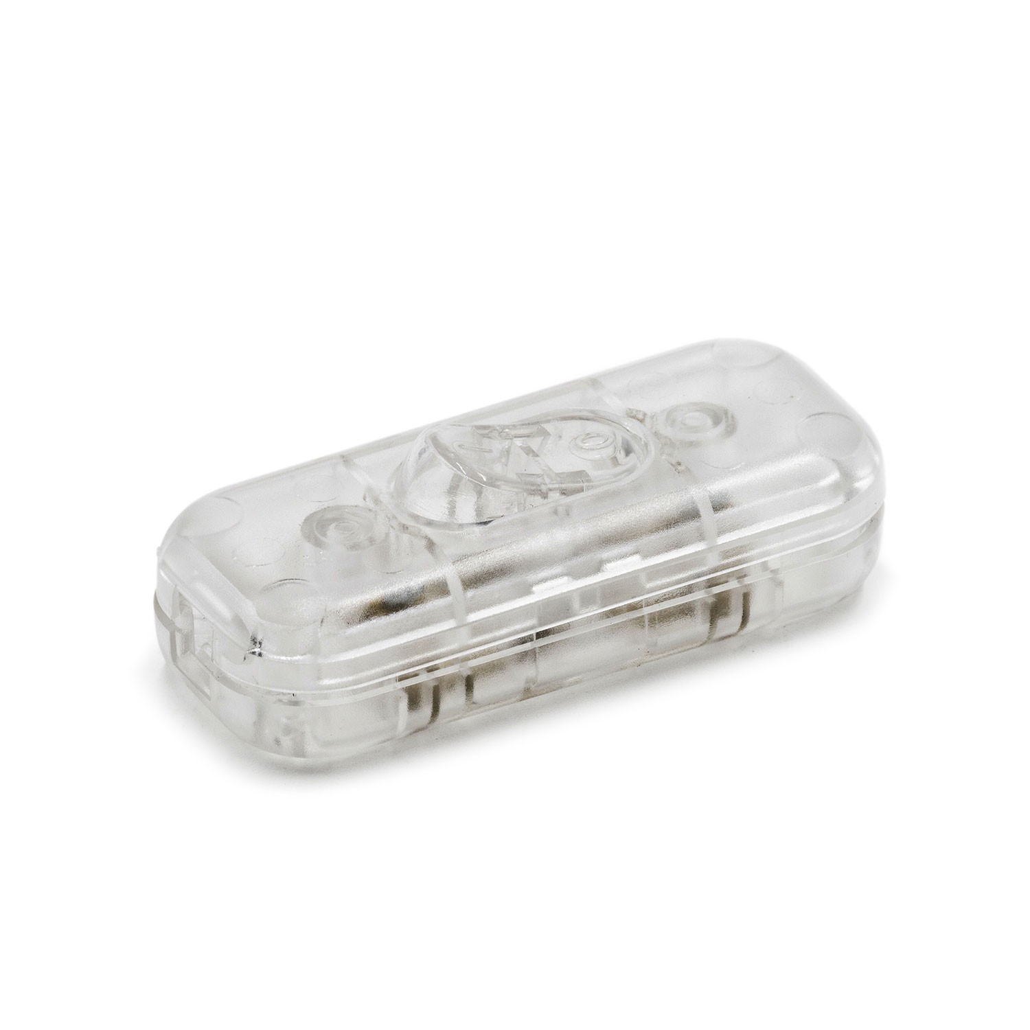 Double-pole included switch set cable Creative Cables, transparent