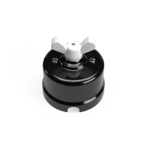 Porcelain changeover switch with wing-shaped handles Creative Cables, white
