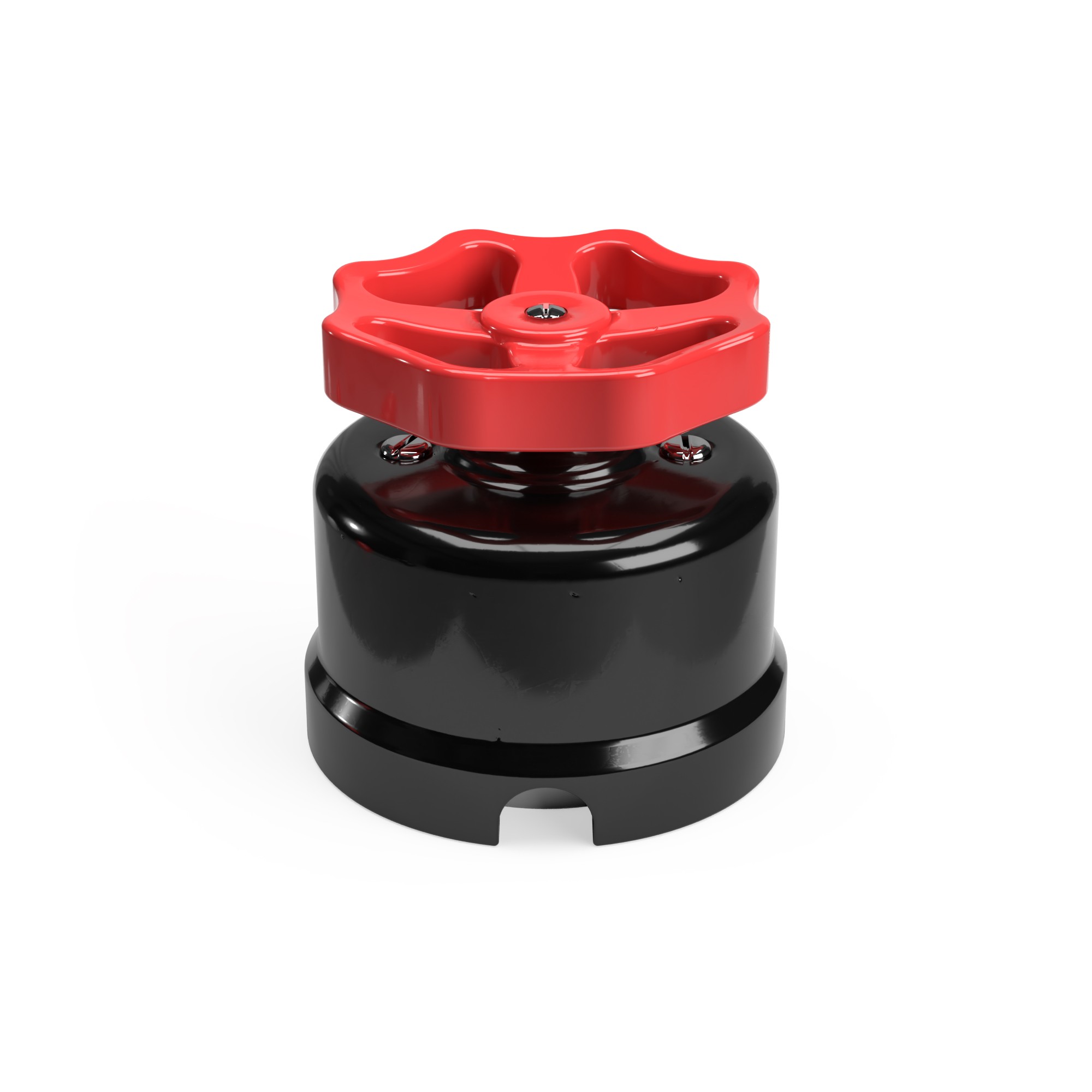 Porcelain changeover switch with handles Creative Cables, red