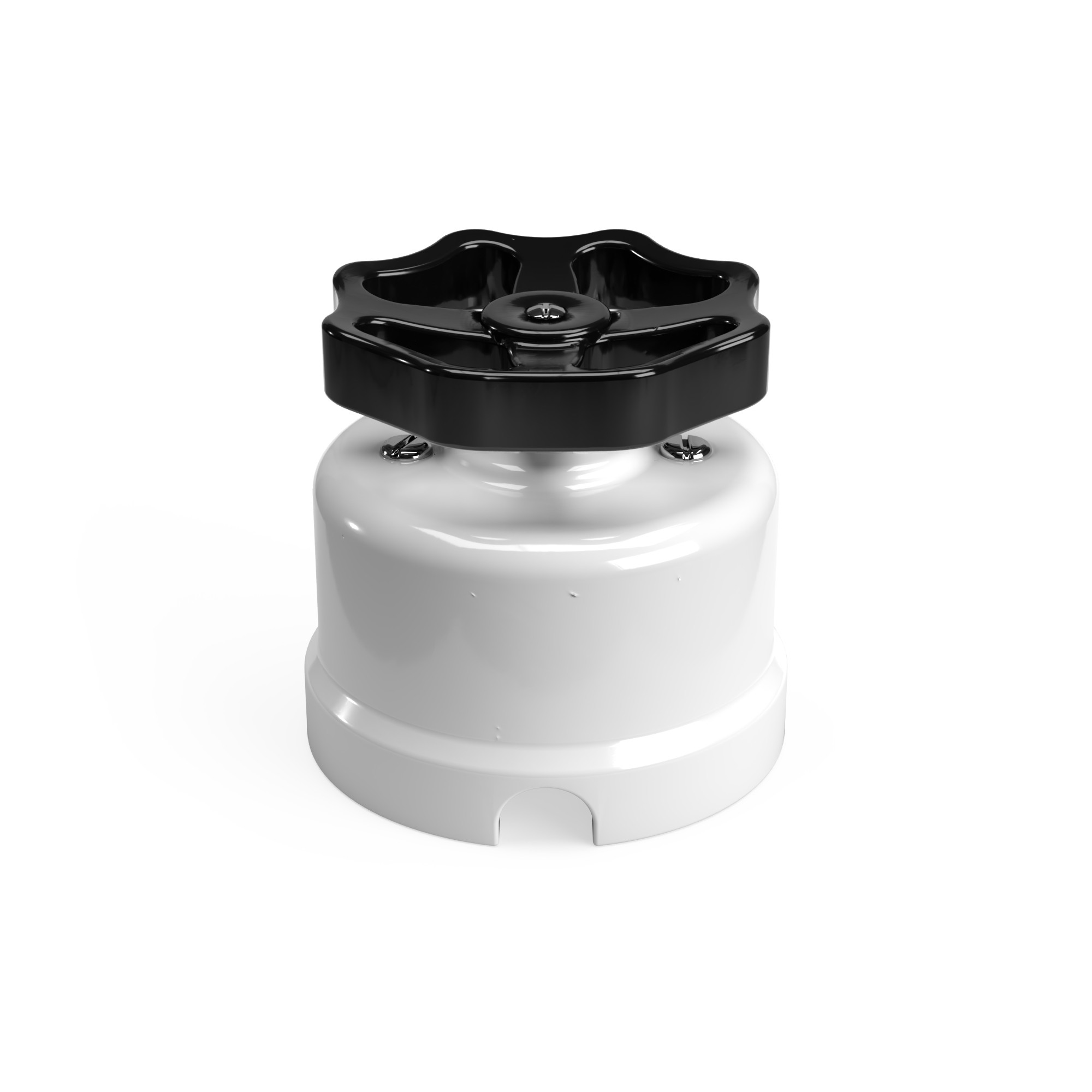 Porcelain changeover switch with handles Creative Cables, black