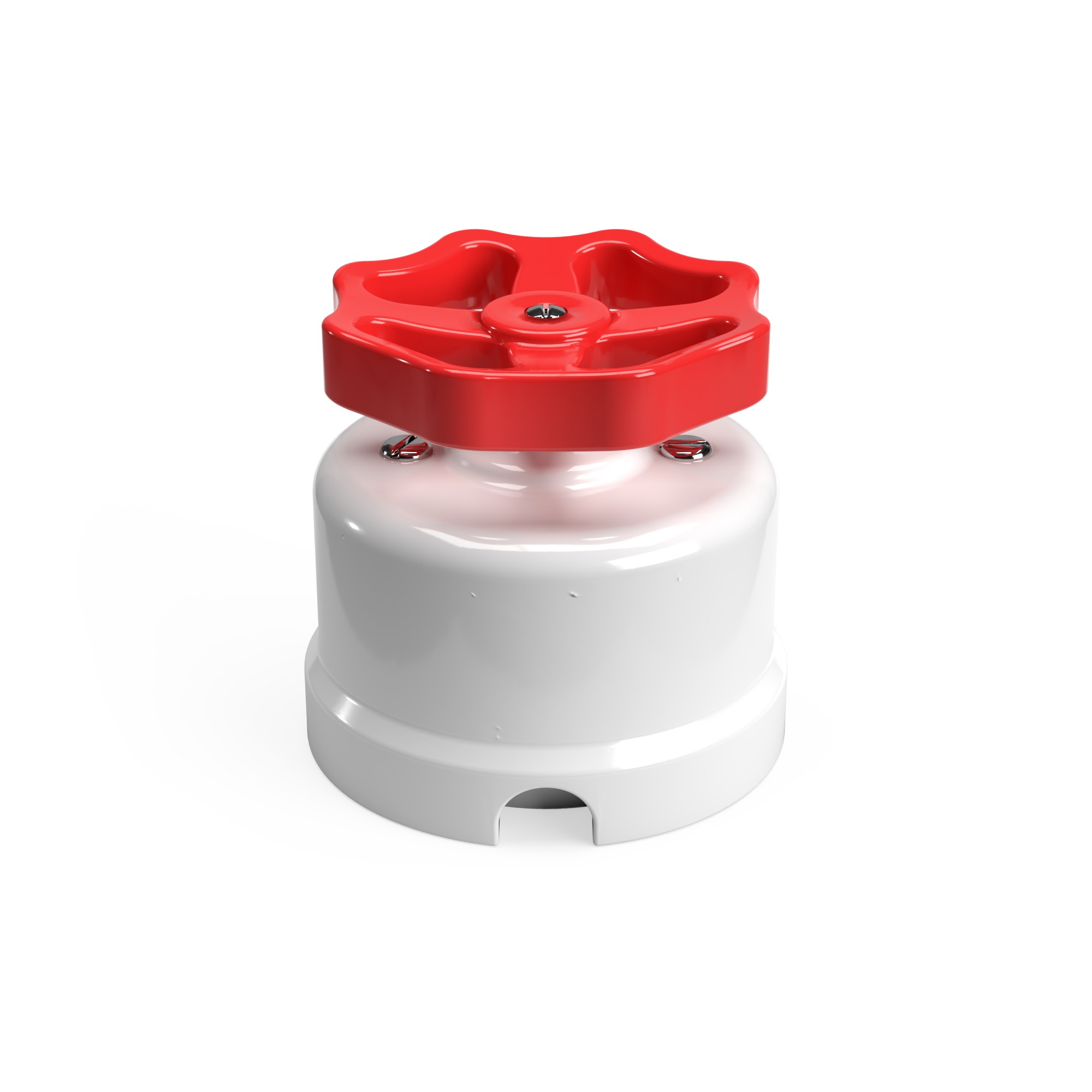 Porcelain changeover switch with handles Creative Cables, red