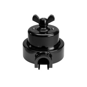 Switch set with porcelain base Creative Cables, black