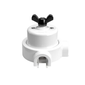 Switch set with porcelain base Creative Cables, black
