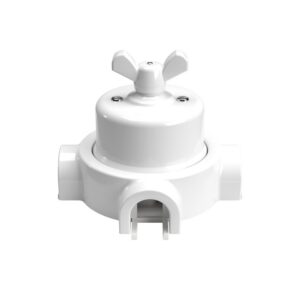 Switch set with porcelain base Creative Cables, white