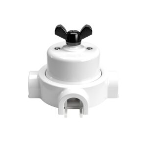 Switch set with porcelain base Creative Cables, black