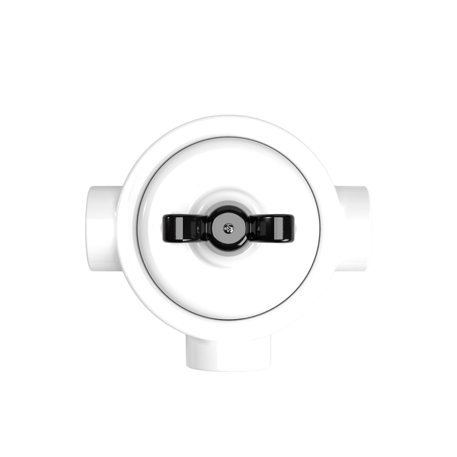 Switch set with porcelain base Creative Cables, black