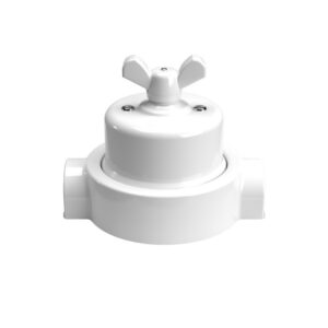 Switch set with porcelain base Creative Cables, white