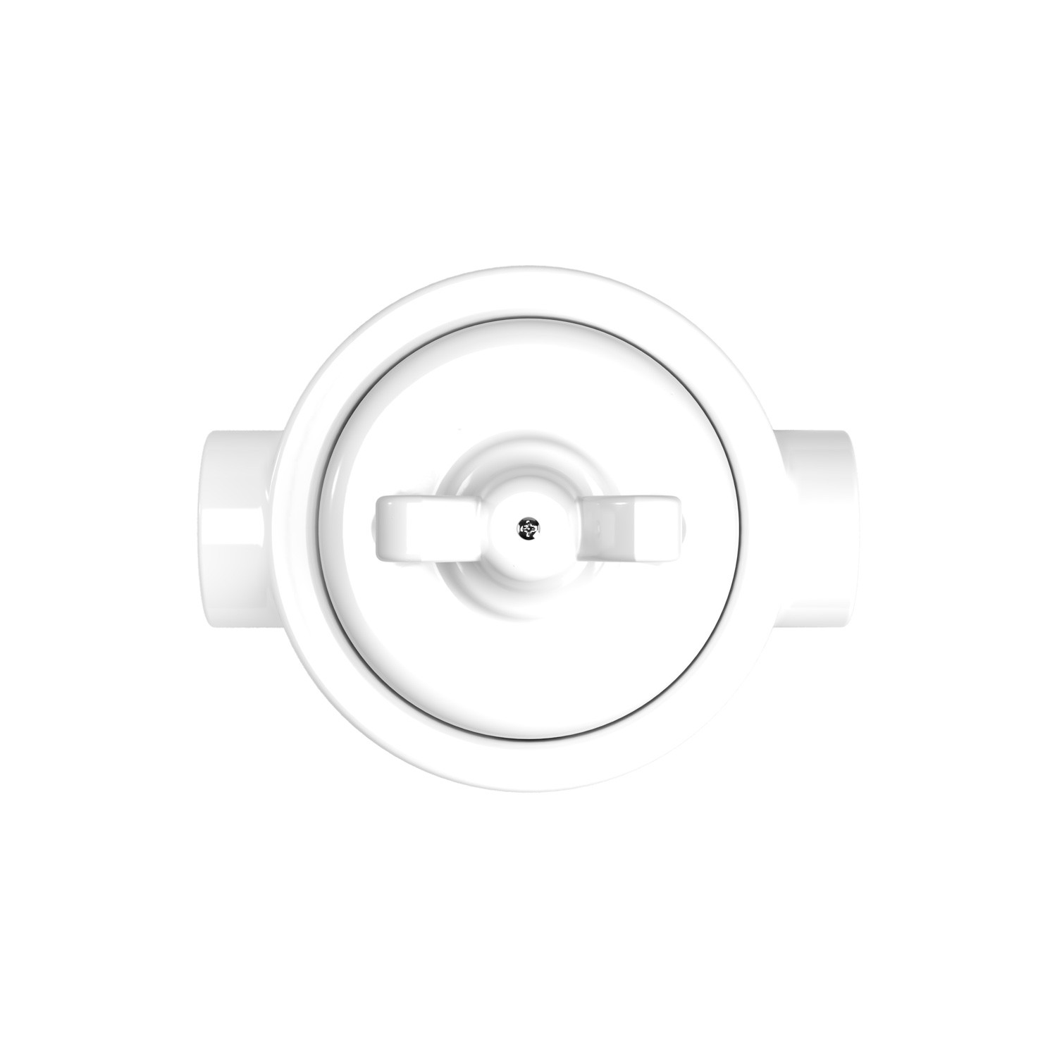 Switch set with porcelain base Creative Cables, white